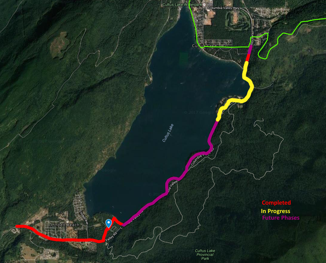 google maps Phase 2 Sunnyside to Jade Bay